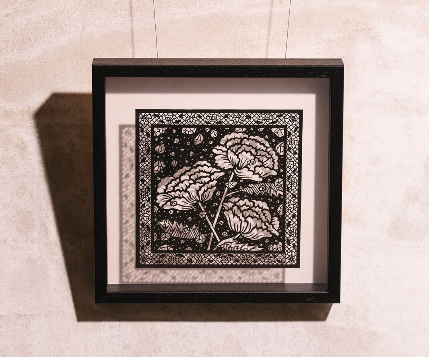 フレームの中の花